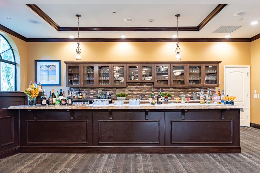 Room with countertop at Pacifica Senior Living Forest Trace in Lauderhill, Florida