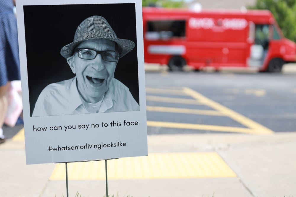 Photo with a caption at The Princeton Senior Living in Lee's Summit, Missouri