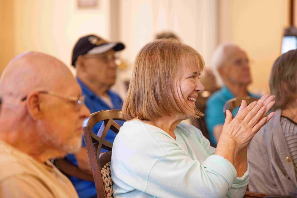 Residents participating in a group activity at The Township Senior Living in Battlefield, Missouri