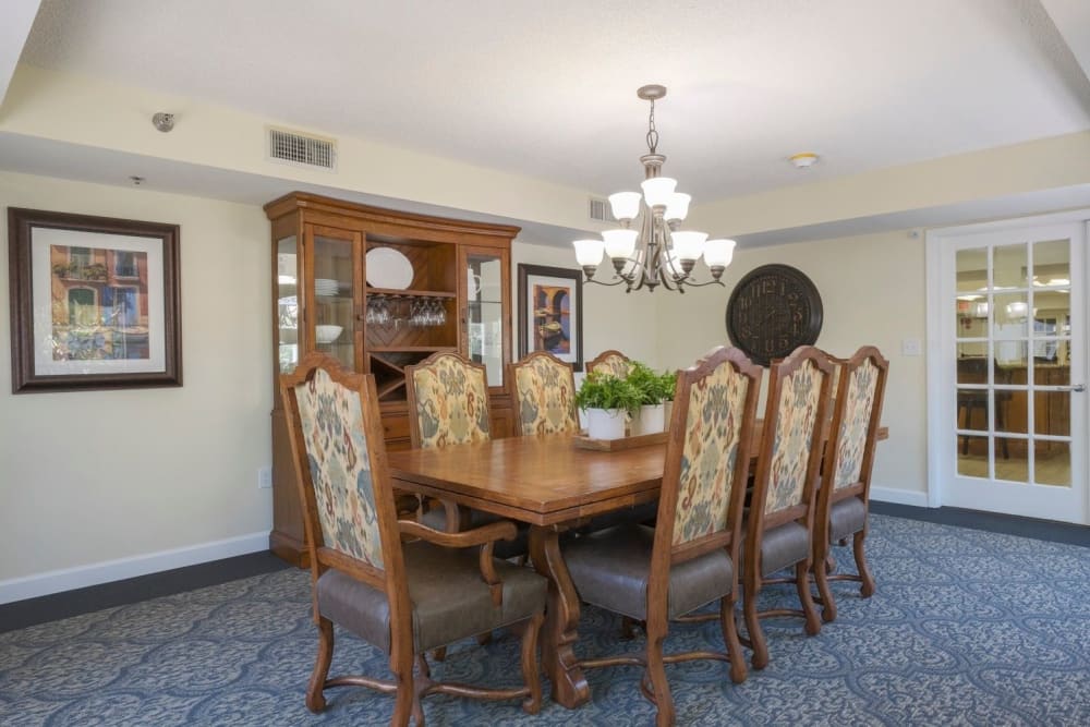 Dining room at Grand Villa of Sarasota in Sarasota, Florida
