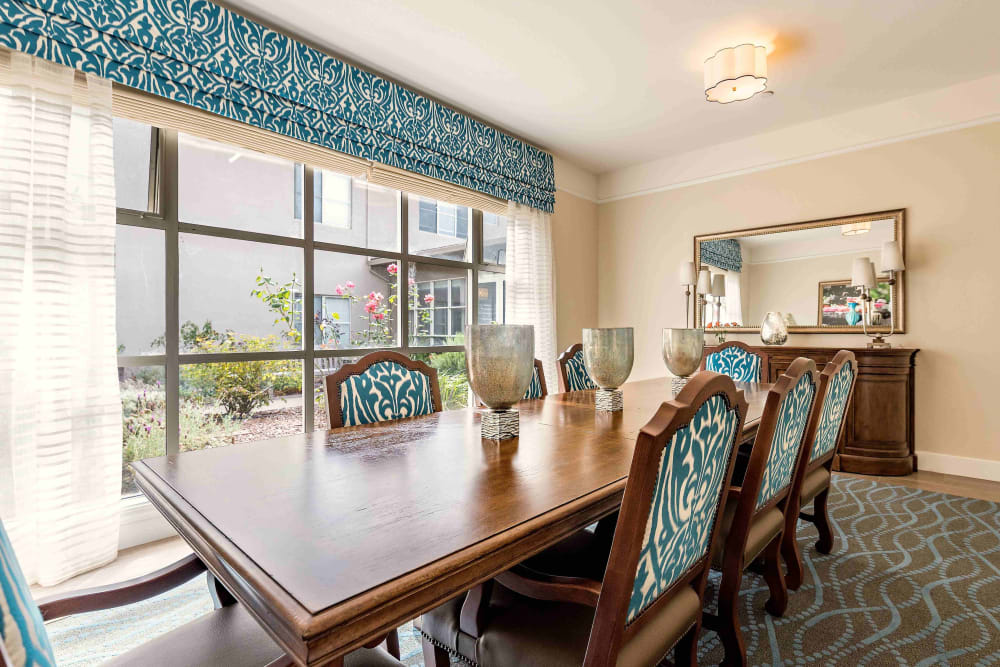 Dining table at Pacifica Senior Living Mission Villa in Daly City, California