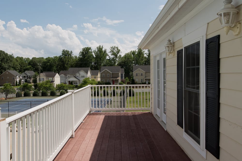 Deck at Club House at Villas at Southern Ridge in Charlottesville, Virginia
