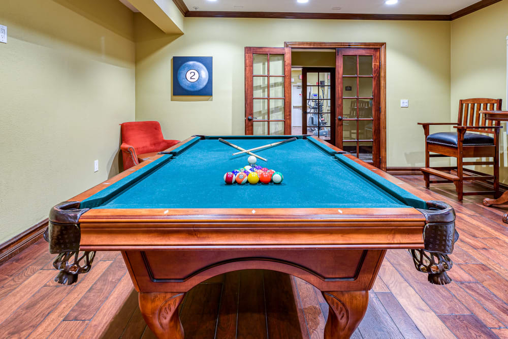 Game room at Pacifica Senior Living Oakland Heights in Oakland, California