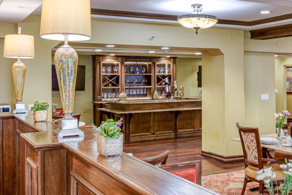 Lobby area at Pacifica Senior Living Oakland Heights in Oakland, California