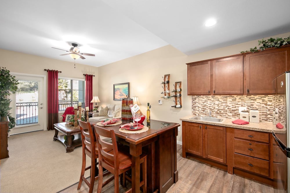 Resident kitchen at Pacifica Senior Living Oceanside in Oceanside, California
