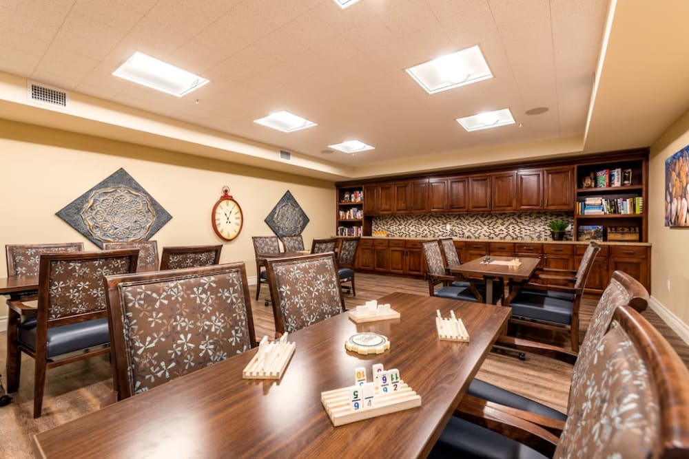 Spacious dining room at Pacifica Senior Living Oxnard in Oxnard, California