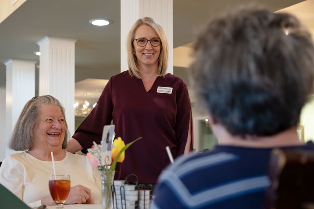 Restuarant style gourmet dining at The Harmony Collection at Roanoke - Memory Care