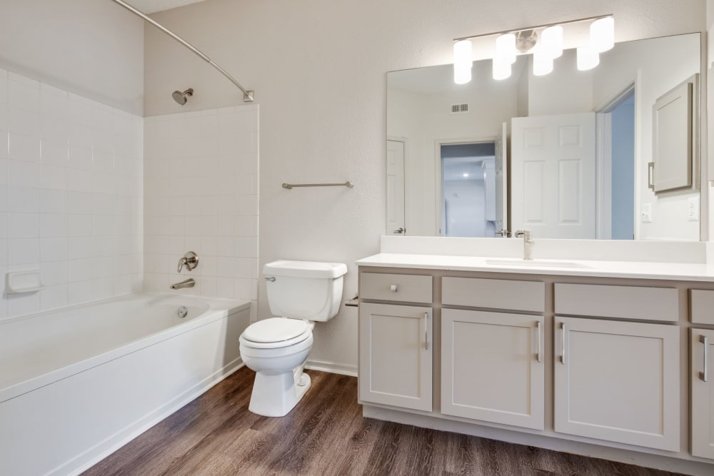 Bathroom in a model home at Greenwood Plaza in Centennial, Colorado