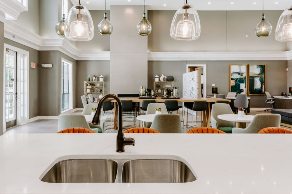 Clubhouse kitchen area at Greenwood Plaza in Centennial, Colorado