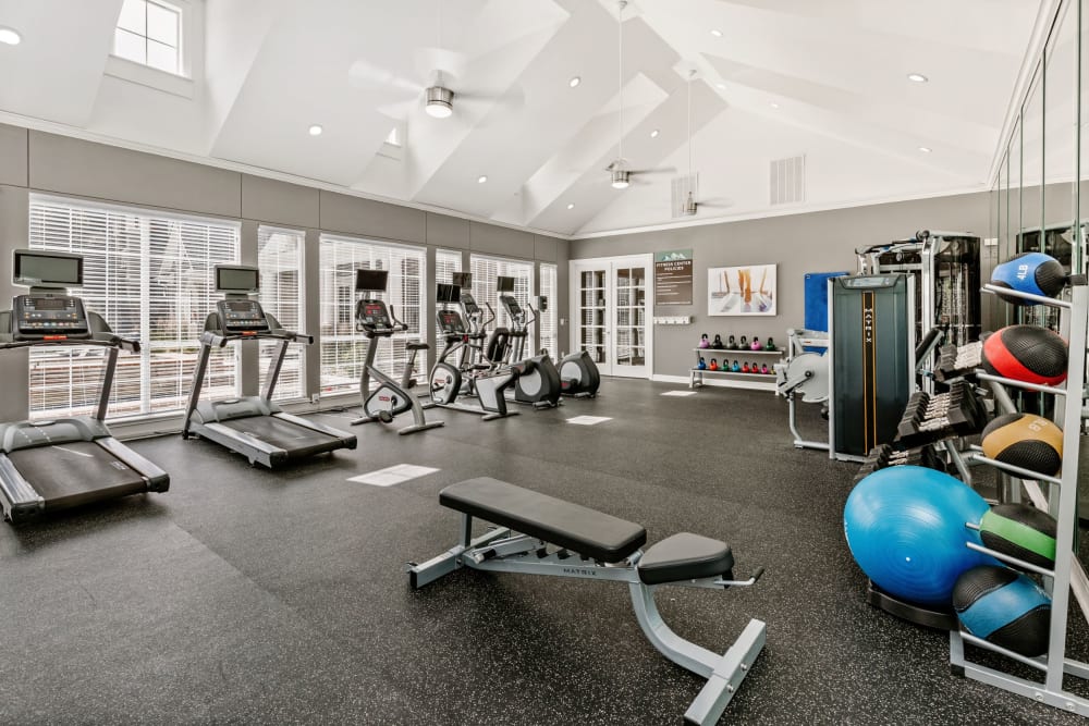 Fitness center at Greenwood Plaza in Centennial, Colorado