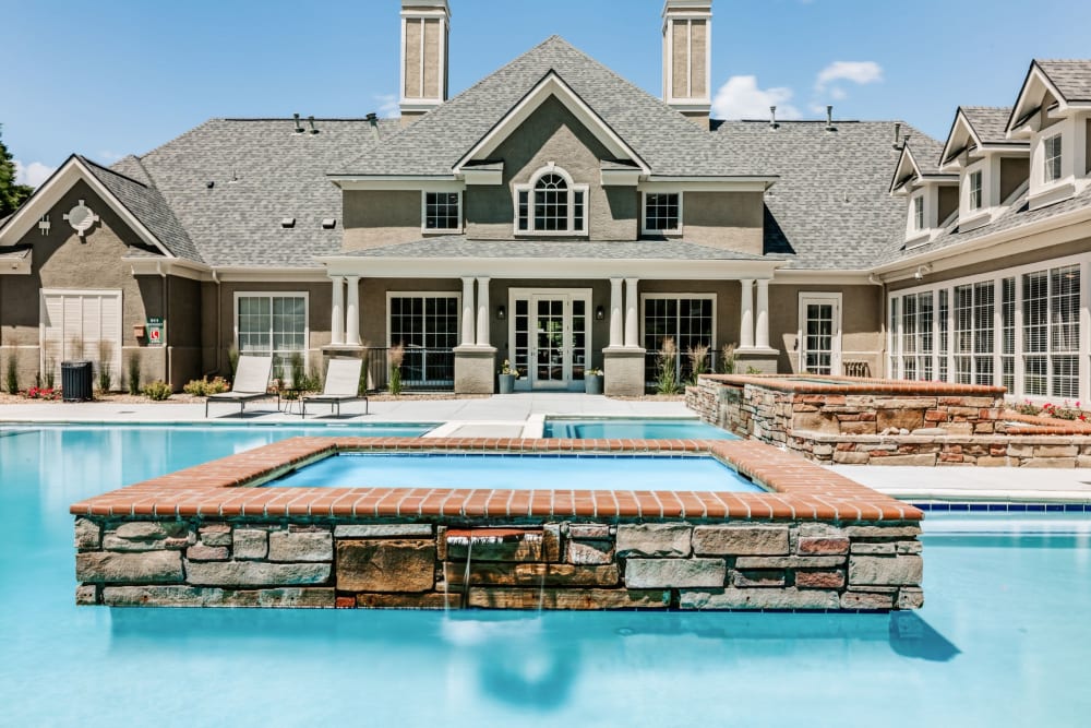 Awesome pool and clubhouse at Greenwood Plaza in Centennial, Colorado