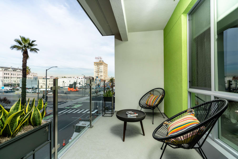 Private balcony at The Pacific in Long Beach, California