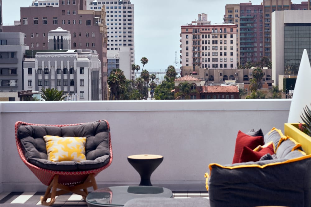 View the city from above at The Linden in Long Beach, California