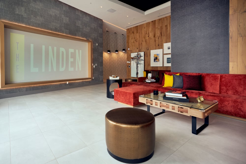 Lounge room at The Linden in Long Beach, California