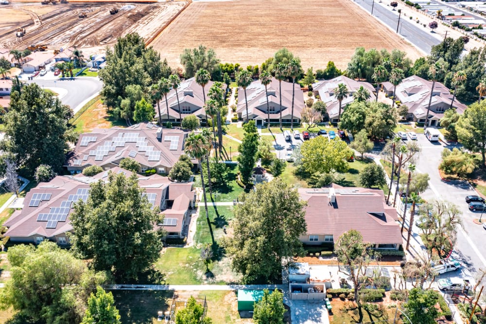 Aerial view of Pacifica Senior Living Hemet in Hemet, California