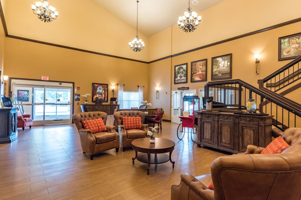 Seating in the community area at Pacifica Senior Living Ellensburg in Ellensburg, Washington