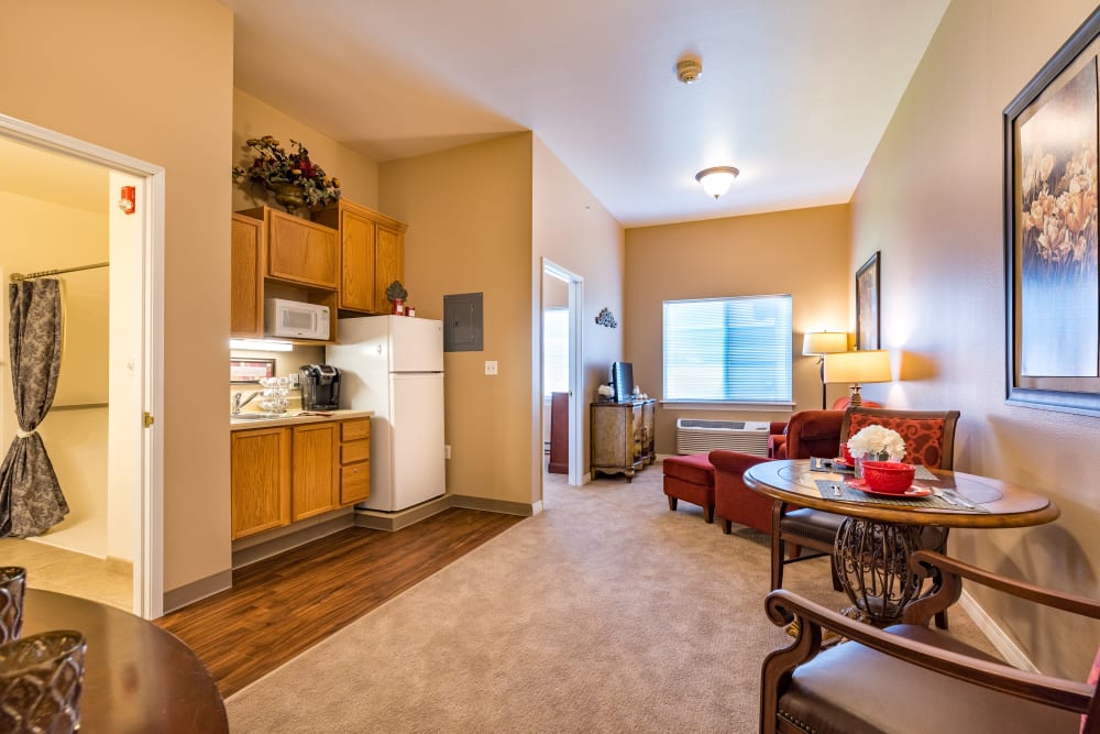 Interior of a residence at Pacifica Senior Living Ellensburg in Ellensburg, Washington