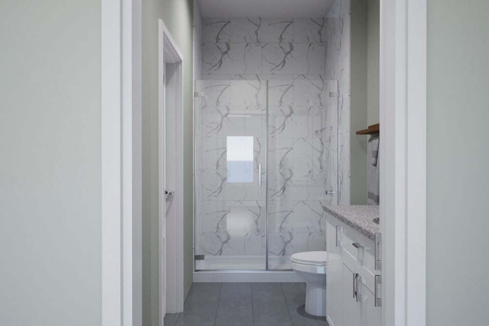 Walk in shower at Amelia Westshore in Tampa, Florida