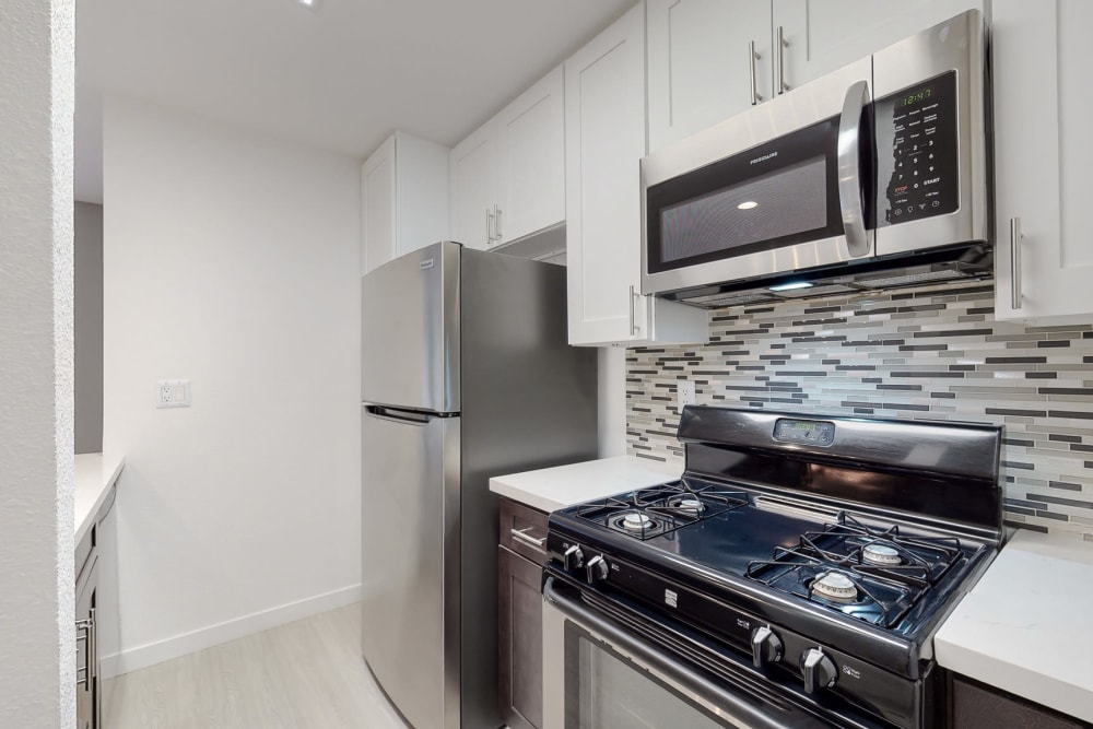 Updated appliances at Club Marina Apartments in Los Angeles, California