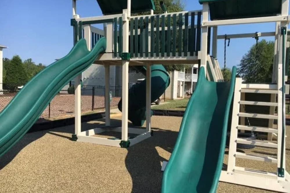 Modern playground for kids at Fieldstone Apartment Homes in Mebane, North Carolina