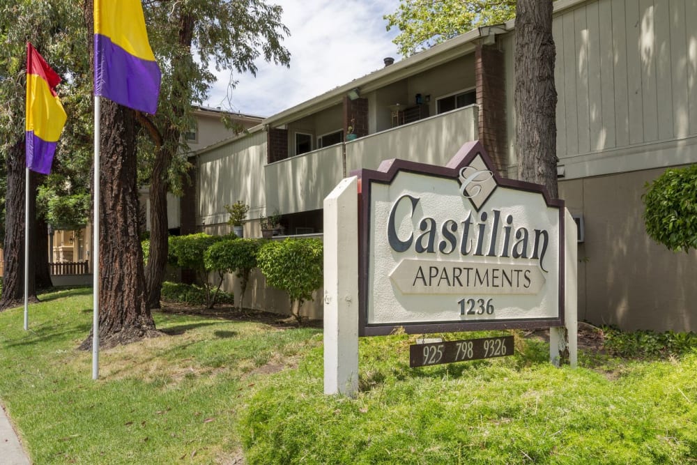 Sign outside of Castilian in Concord, California