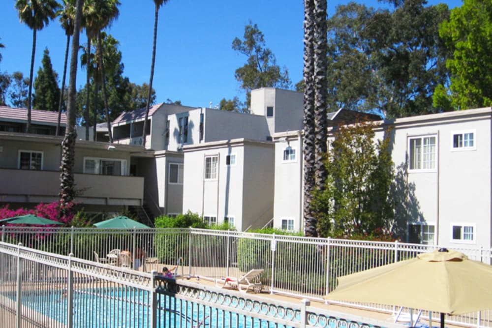 Gated pool at Adobe Lake Apartments in Concord, California