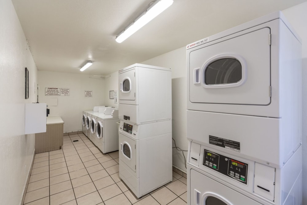 Laundry center at Adobe Lake Apartments in Concord, California