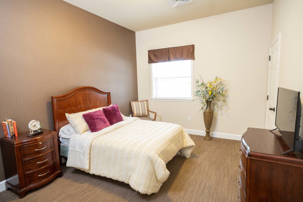 Model bedroom at The Heritage of CyFair in Houston, Texas