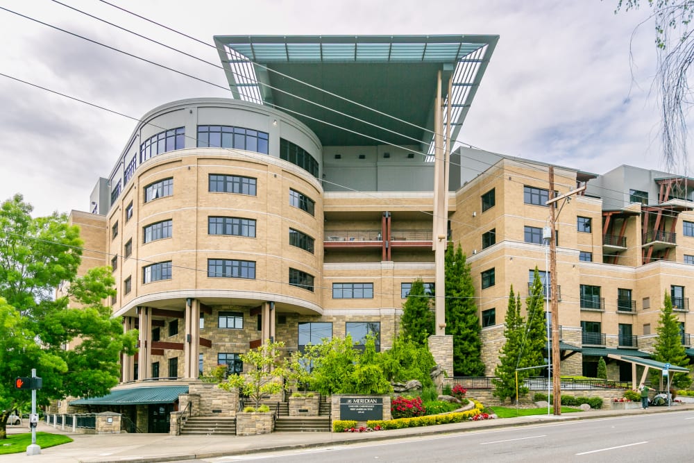 The Meridian building exterior in Salem, Oregon