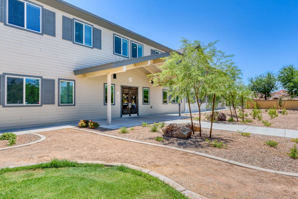 Entrance to Pacifica Senior Living Paradise Valley in Phoenix, Arizona