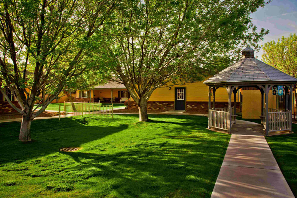 Gazebo and lawn at Pacifica Senior Living Peoria in Peoria, Arizona