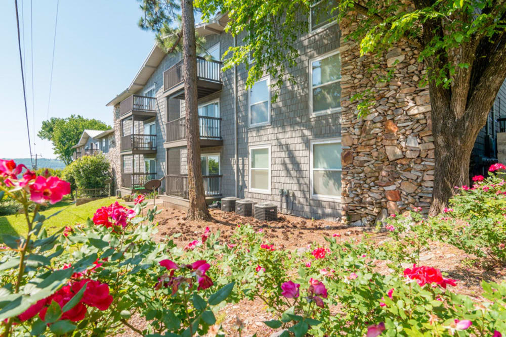 View of our beautiful garden at HighPointe Apartments in Birmingham, Alabama