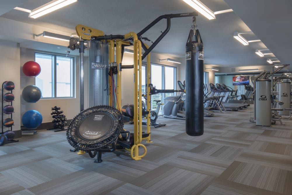 Fitness center at Miro Brickell's clubhouse in Miami, Florida