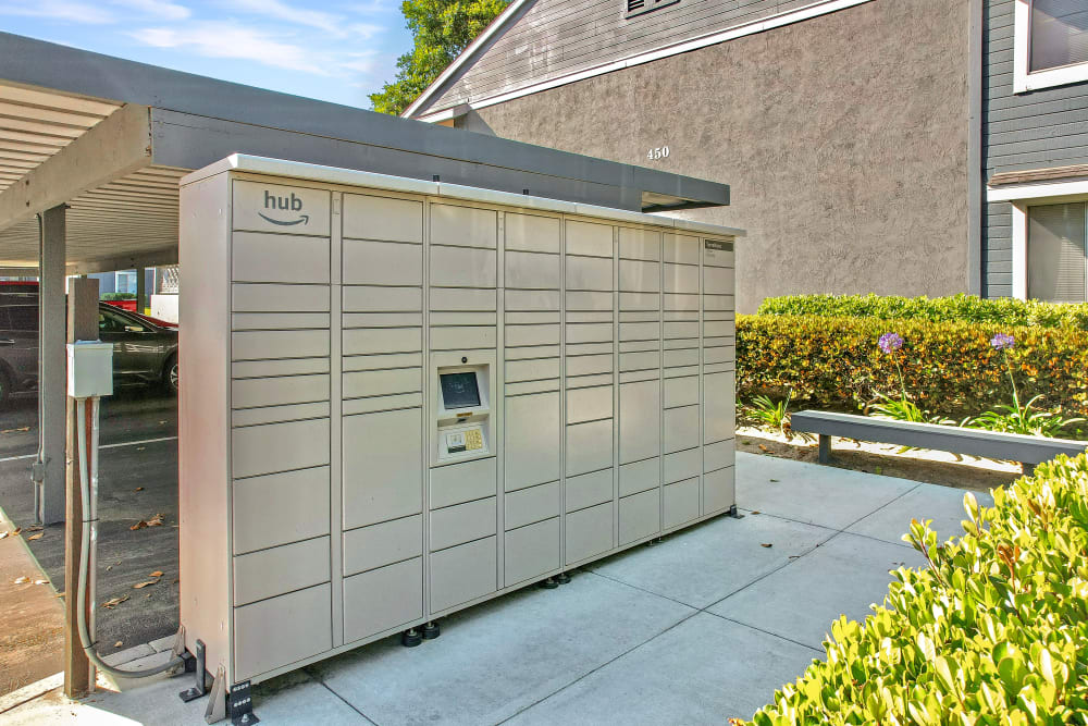 The convenient package lockers at Terra Nova Villas in Chula Vista, California