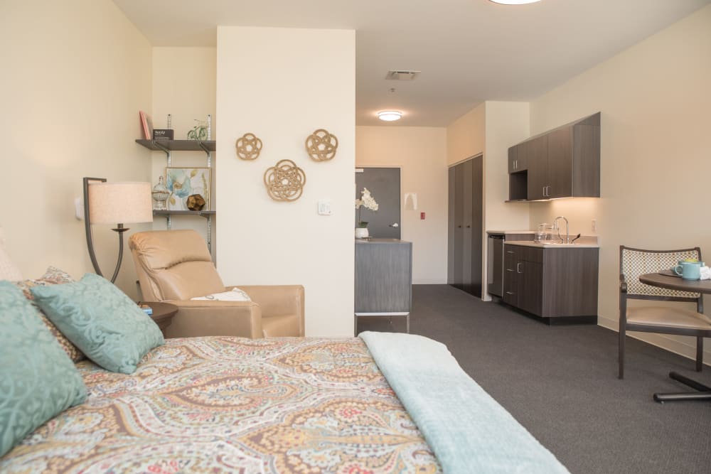 A comfortable living space at Liberty Station Health Campus in Liberty Township, Ohio