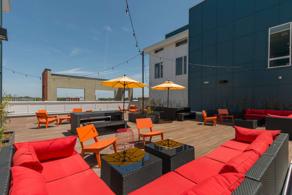 Rooftop deck at Element at Ghent in Norfolk, Virginia