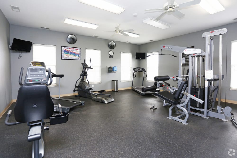Fitness center at Watersedge in Champaign, Illinois