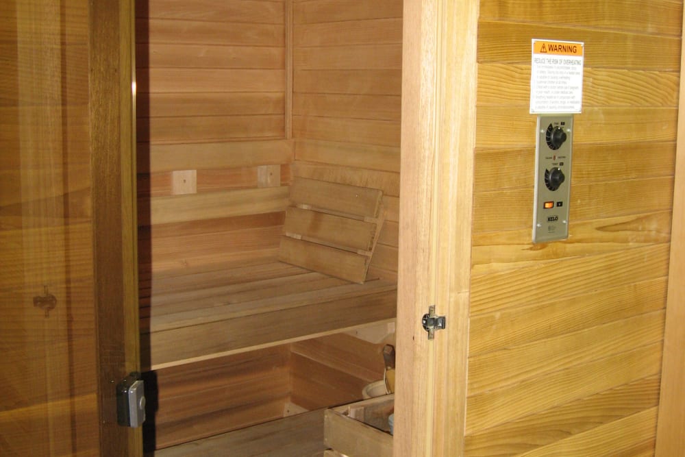 Resident sauna at Watersedge in Champaign, Illinois