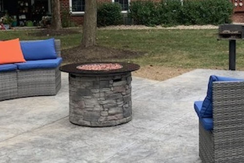 Resident firepit at Hunters Point in Zionsville, Indiana