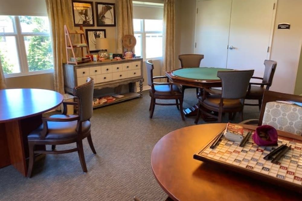 Backside Poker Room at RobinBrooke Senior Living
