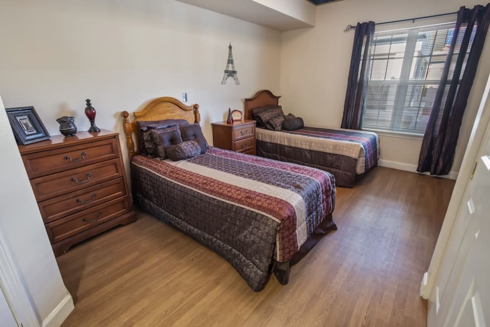 Shared resident bedroom at Pacifica Senior Living Spring Valley in Las Vegas, Nevada