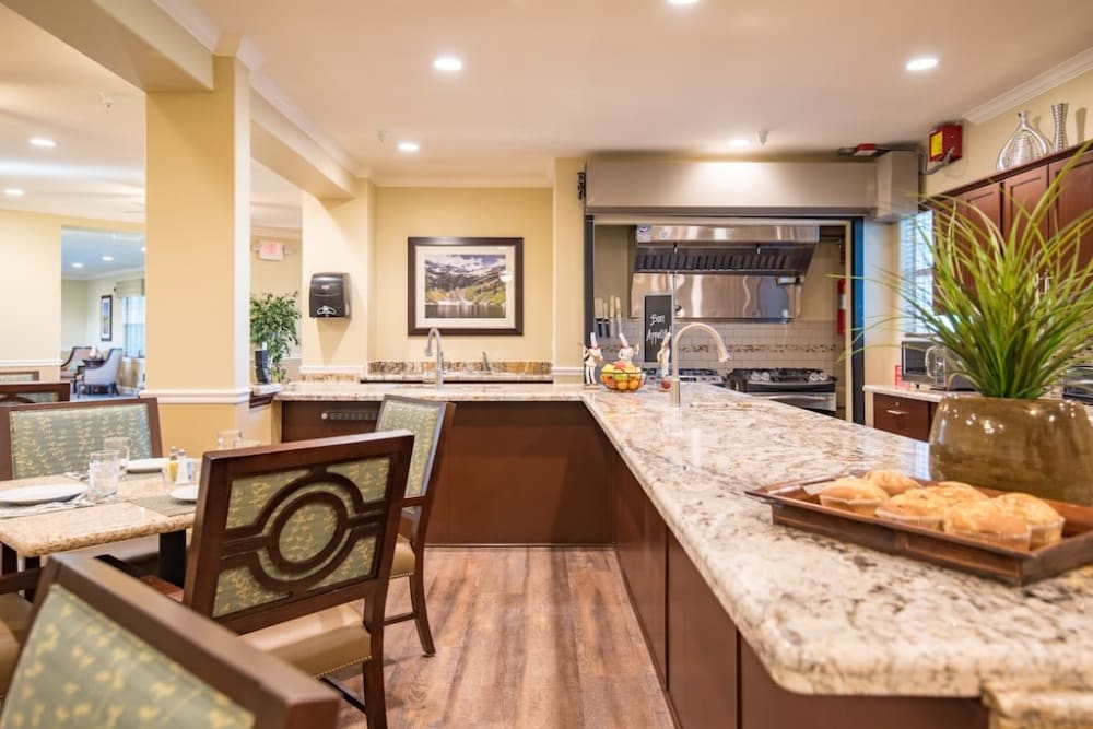 Spacious resident kitchen at Pacifica Senior Living Vancouver in Vancouver, Washington