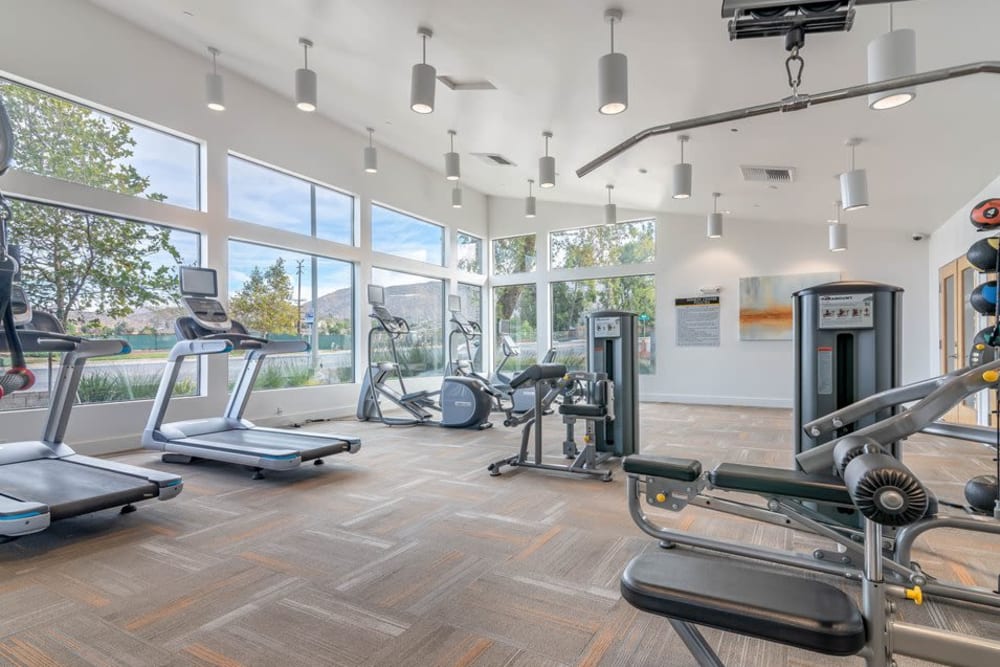 Fitness center at Sycamore Canyons Apartments in Riverside, California