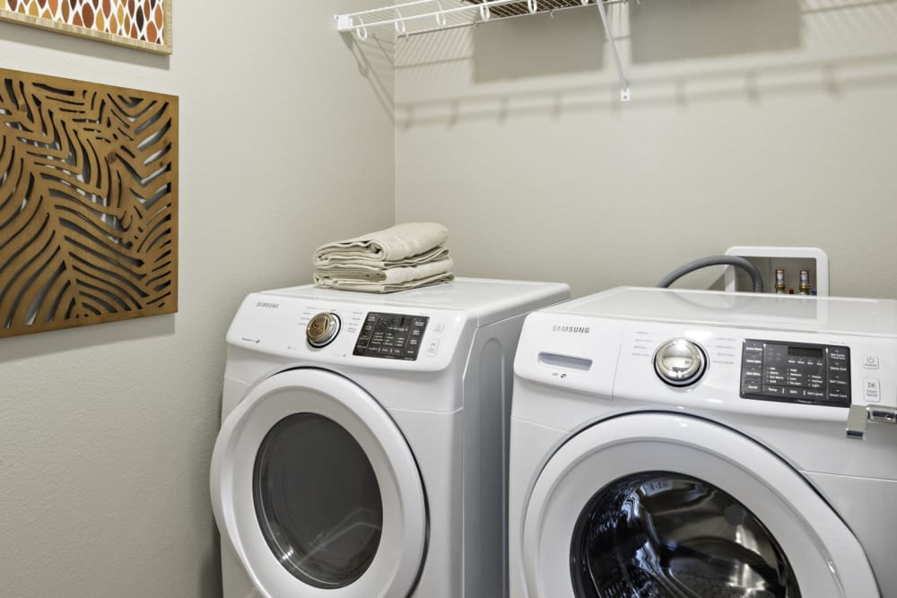 Washer and dryer at Parador Townhomes in Clovis, California