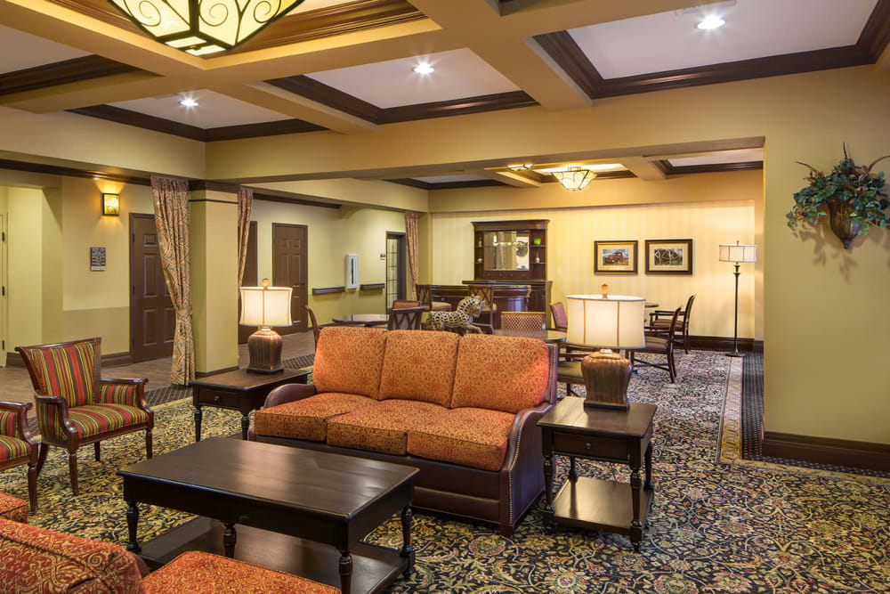 A community lounge at Spring Creek Village in Spring, Texas