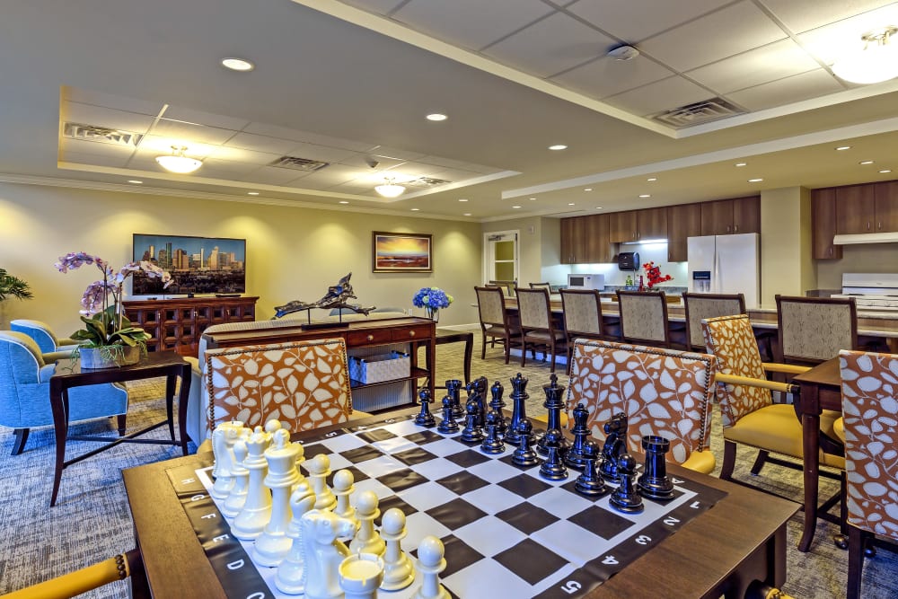Activity Room at The Village of River Oaks in Houston, Texas