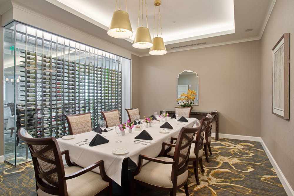 Private dining room at The Village of Southampton