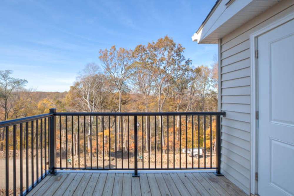 Patio at Vista at Town Green in Elmsford, New York