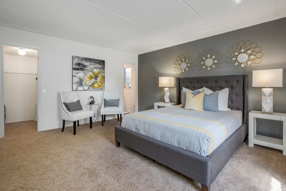Large bedroom with fullsize bed at Briarcrest at Winter Haven in Winter Haven, Florida