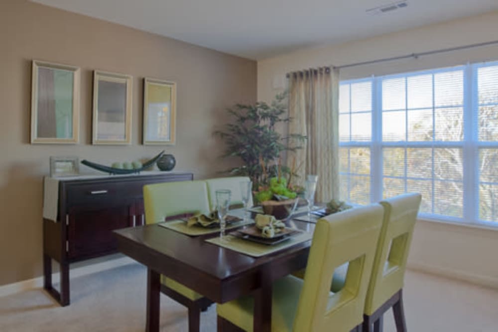 Townhome dining room at Vista at Town Green in Elmsford, New York